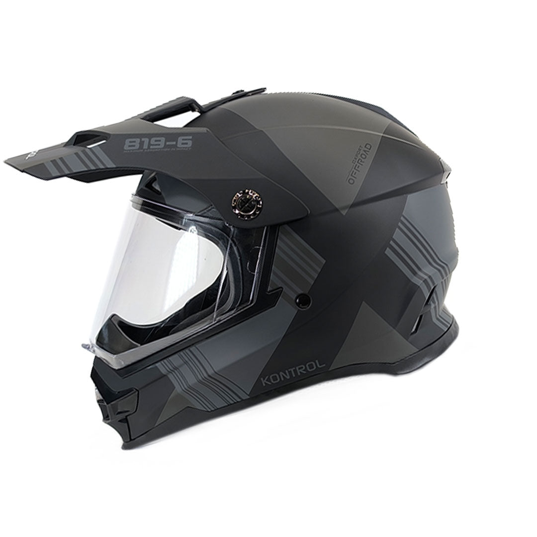 CASCO MULTIPROPÓSITO KONTROL 819 OXPORT NEGRO MATE+GRIS