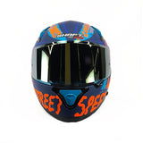 CASCO INTEGRAL SHAFT PRO 612 DV NOMO AZUL+NARANJA NEÓN