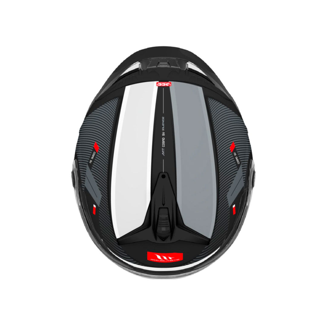 CASCO INTEGRAL MT OF515 SV COSMO SV SILENCE B2 GRIS MATE+BLANCO+ROJO
