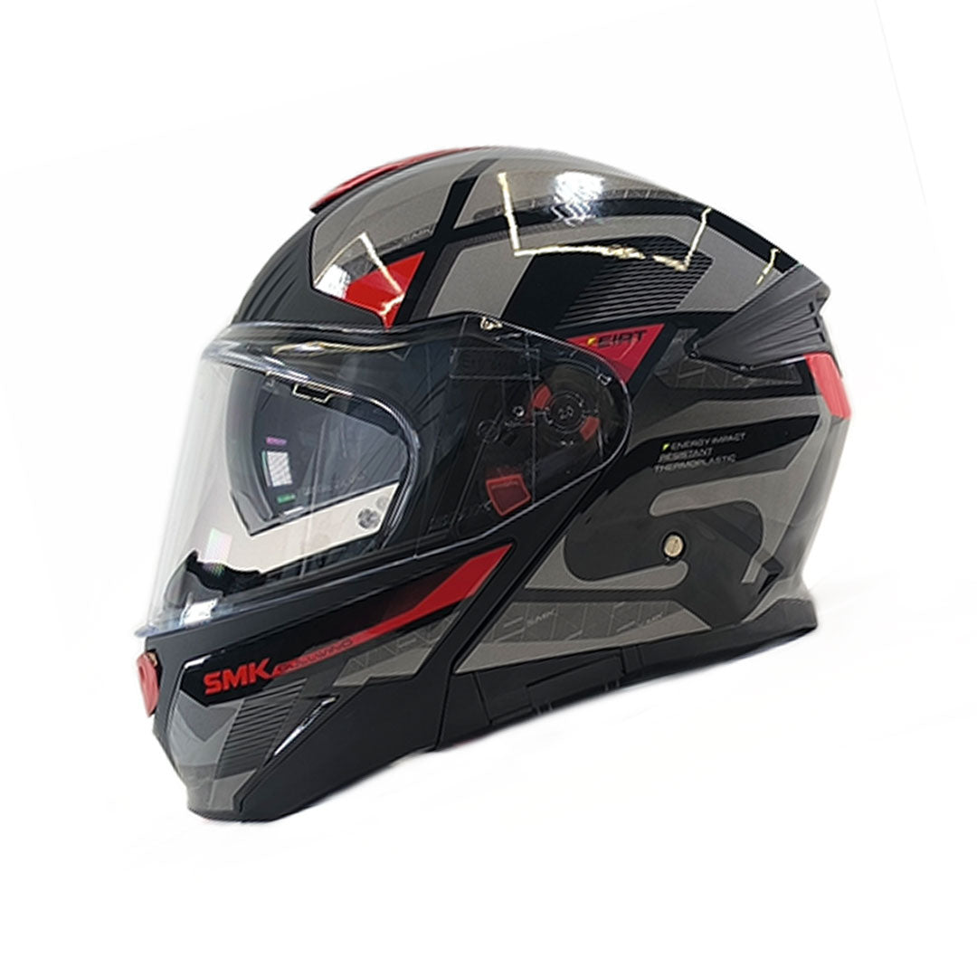 CASCO ABATIBLE SMK GULLWING VENTURE GL263 NEGRO+GRIS+BLANCO+ROJO
