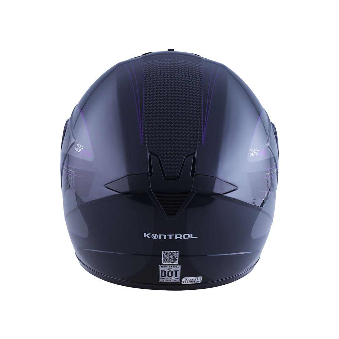 CASCO INTEGRAL KONTROL 878 ORTEX NEGRO+MORADO