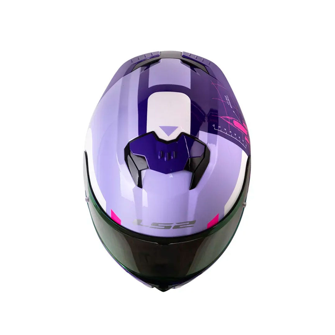 CASCO INTEGRAL LS2 FF808 STREAM II AIR_FORCE MORADO CLARO+OSCURO