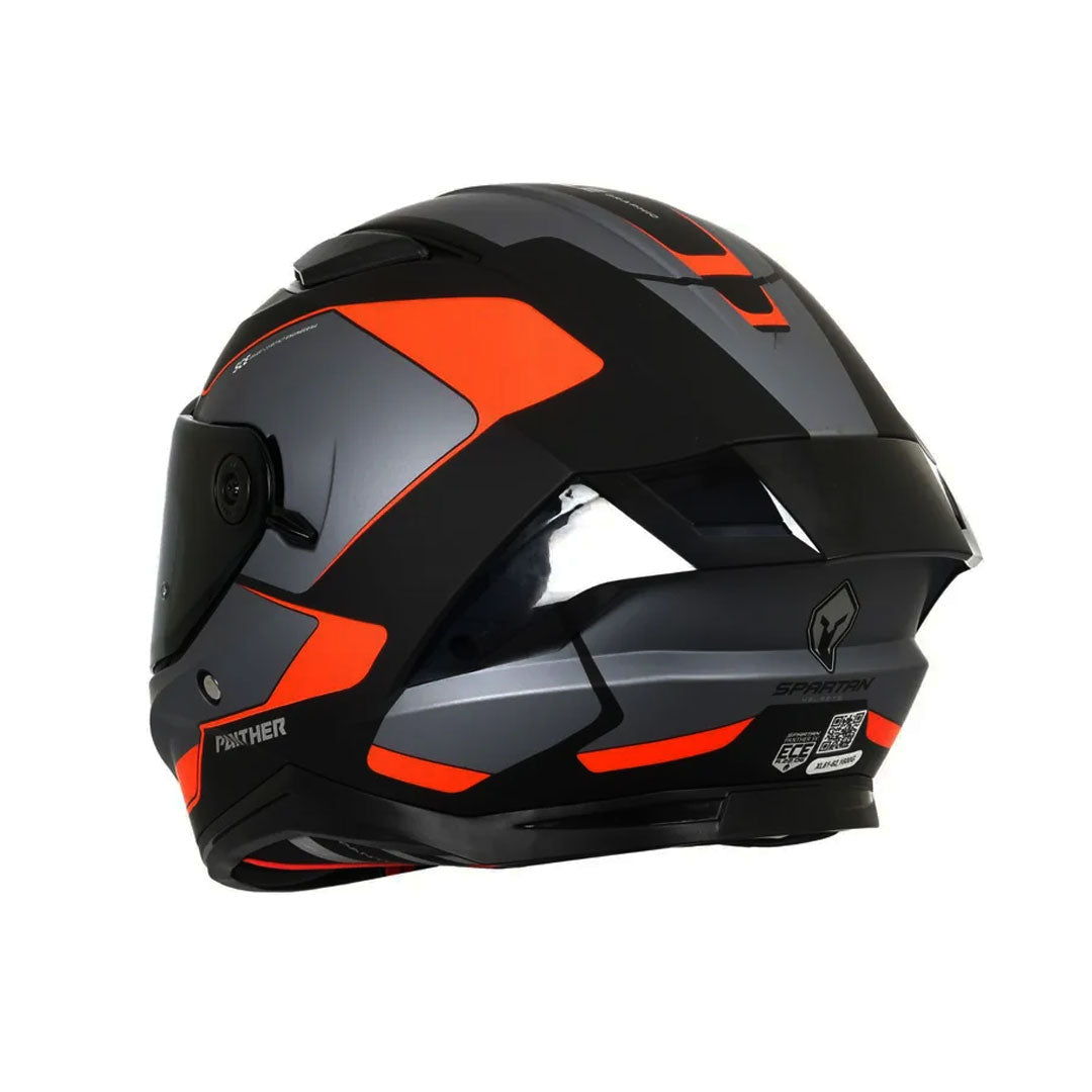 CASCO INTEGRAL SPARTAN PANTHER SV PLANO B5 GALE NEGRO+GRIS+ROJO