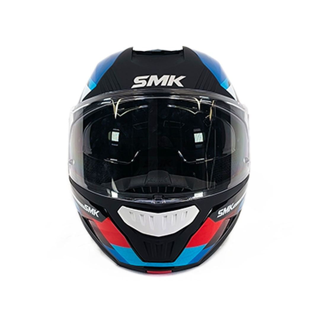 CASCO ABATIBLE SMK GULLWING AVENTURE AZUL+ROJO+BLANCO