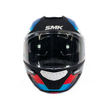 CASCO ABATIBLE SMK GULLWING AVENTURE AZUL+ROJO+BLANCO