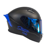 CASCO INTEGRAL SHAFT 504 NEGRO+AZUL VISOR IRIDIUM