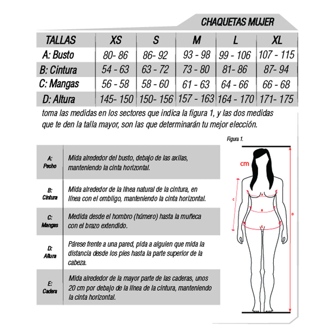 CHAQUETA MUJER PROTECCIÓN PIGMALION FENIX NEGRA