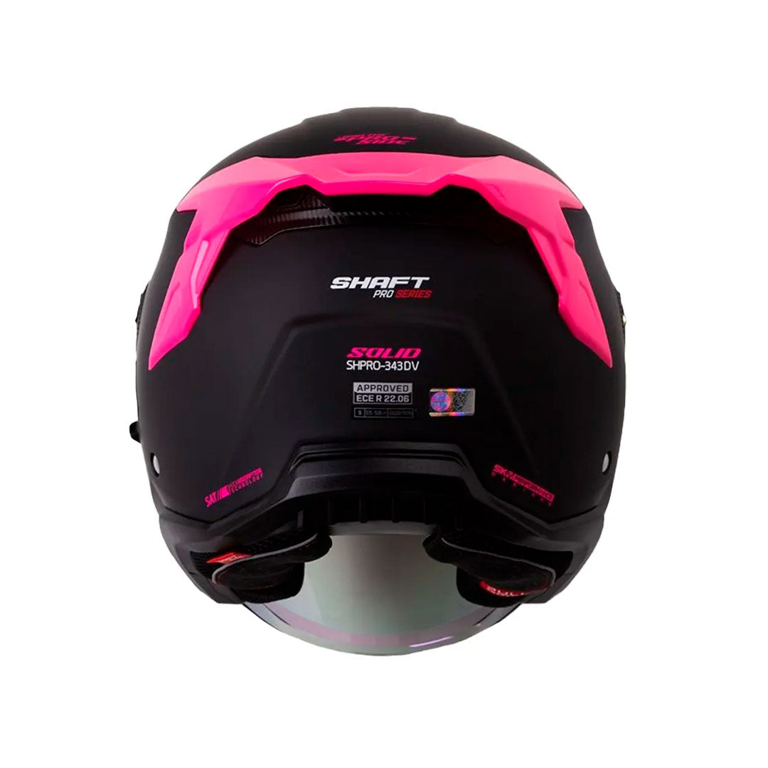 CASCO ABIERTO SHAFT PRO 343 DV NEGRO+FUCSIA