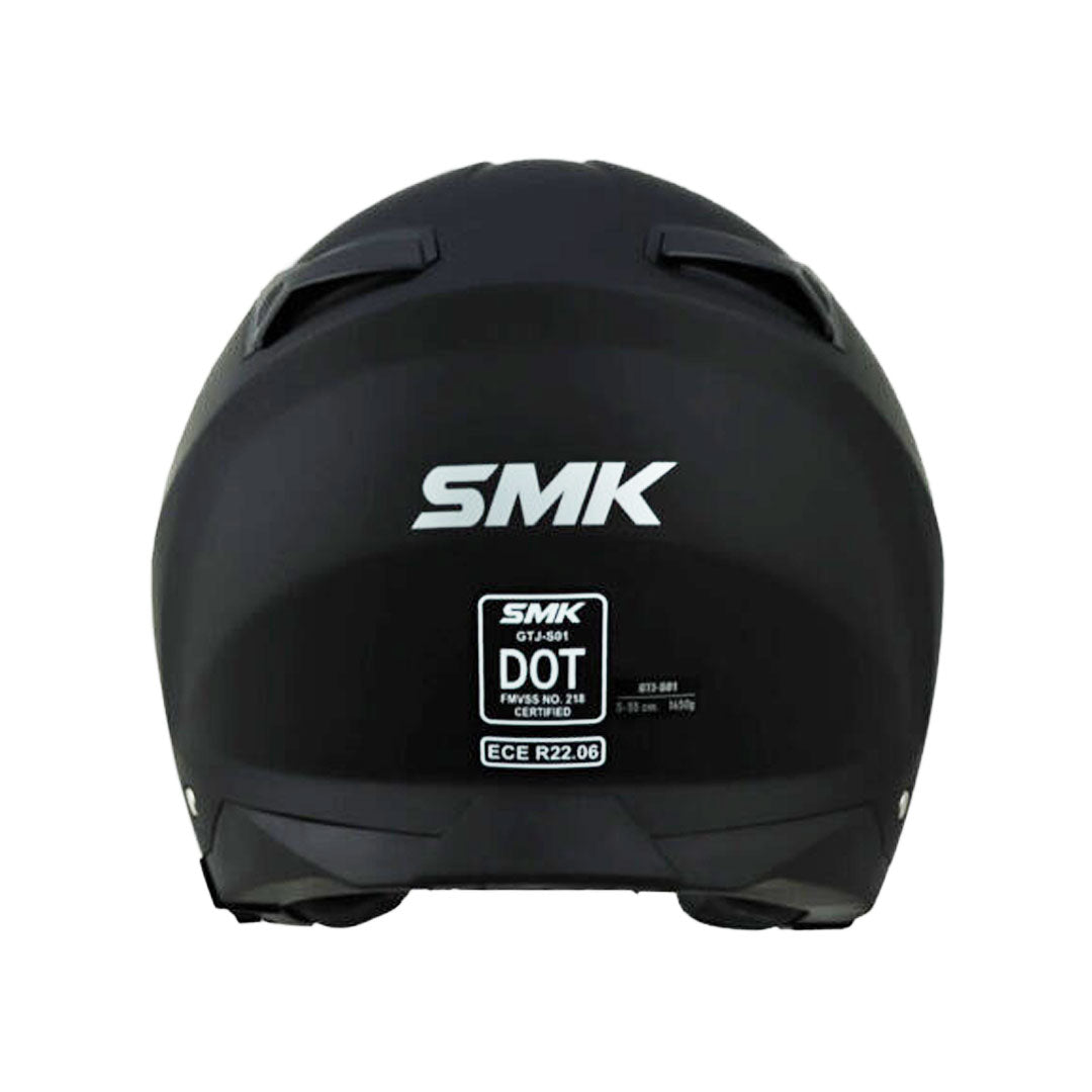 CASCO ABIERTO SMK GTJ NEGRO MATE