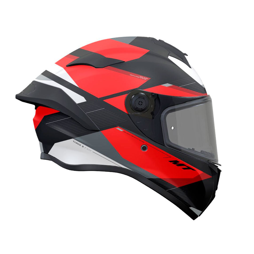 CASCO INTEGRAL MT FF106B TARGO S KAY B5 NEGRO BRILLANTE+ROJO+BLANCO