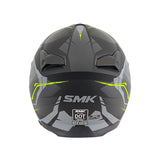 CASCO ABIERTO SMK GTJ ESCAPE GRIS MATE+VERDE NEÓN