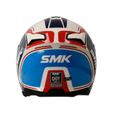 CASCO ABIERTO SMK GTJ TOURER BLANCO BRILLANTE+AZUL+ROJO