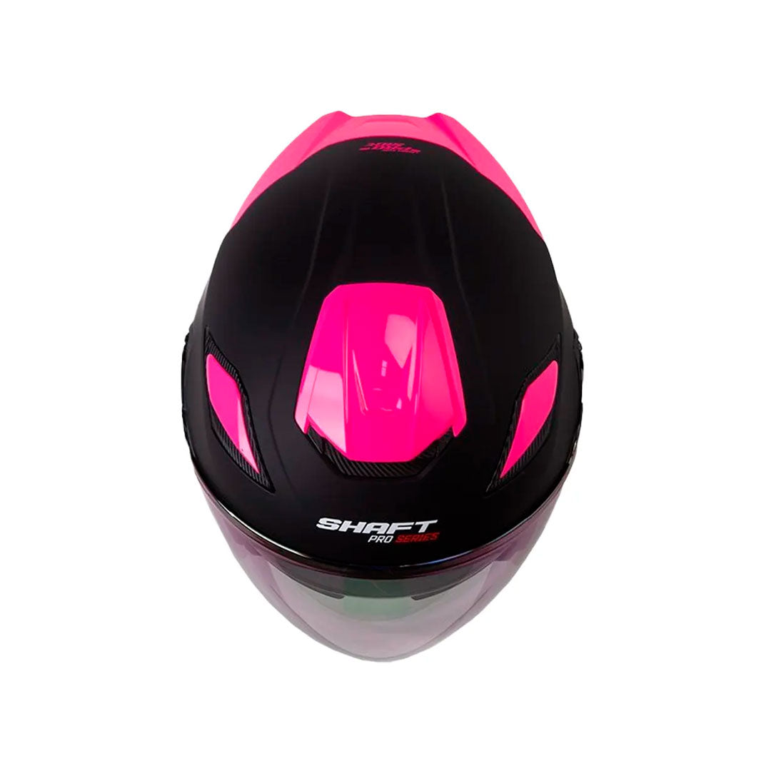 CASCO ABIERTO SHAFT PRO 343 DV NEGRO+FUCSIA