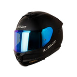 CASCO INTEGRAL LS2 FF808 STREAM II PLANO NEGRO MATE VISOR AZUL