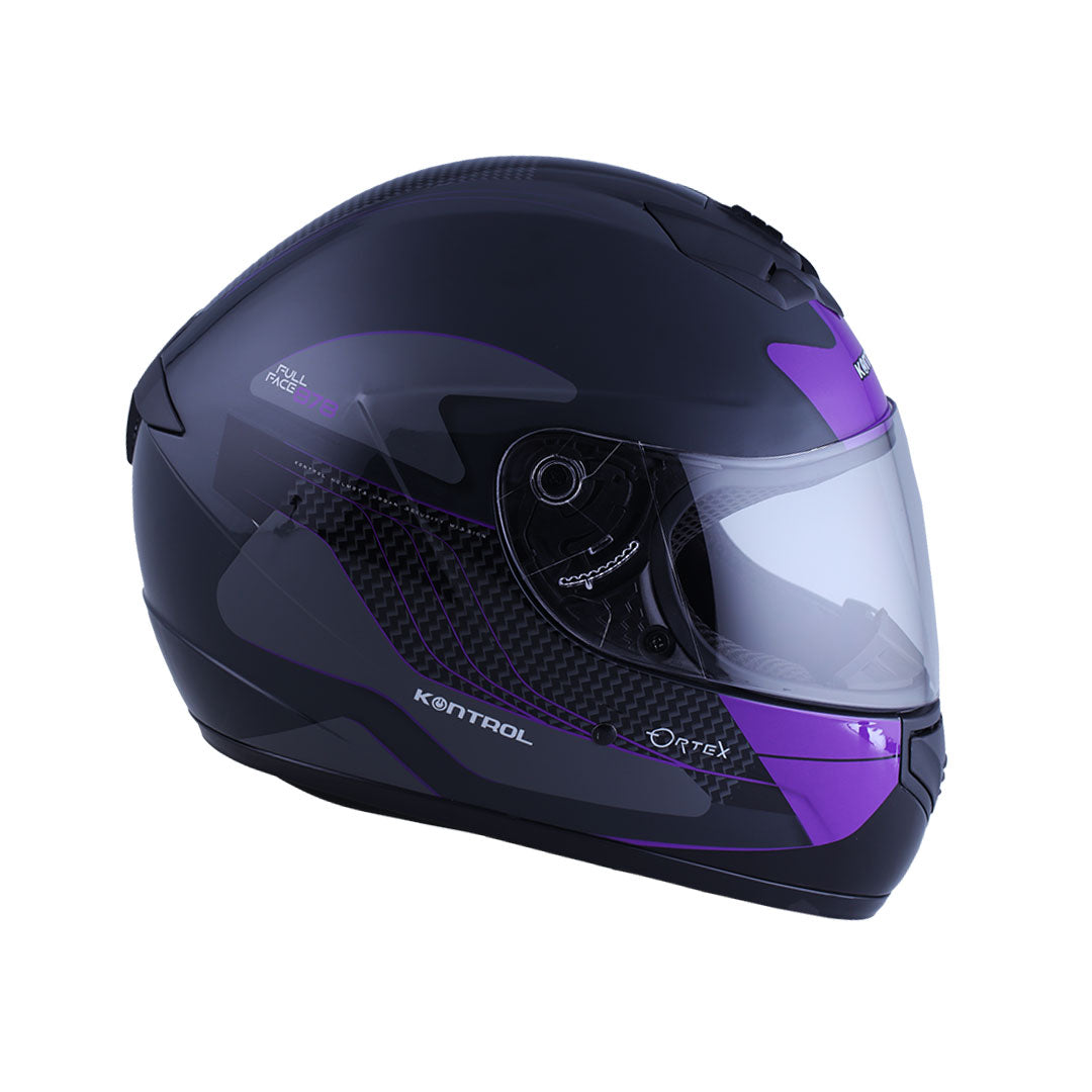 CASCO INTEGRAL KONTROL 878 ORTEX NEGRO+MORADO