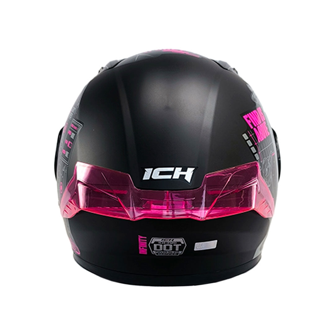 CASCO ABATIBLE ICH 3120 INFINITY NEGRO+FUCSIA