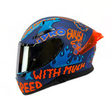 CASCO INTEGRAL SHAFT PRO 612 DV NOMO AZUL+NARANJA NEÓN