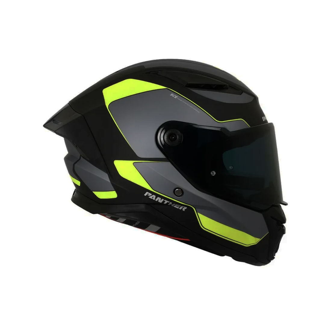 CASCO INTEGRAL SPARTAN PANTHER SV PLANO B3 GALE NEGRO+GRIS+VERDE NEÓN