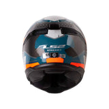 CASCO INTEGRAL LS2 FF808 STREAM II ELECE2 AZUL+NARANJA NEON