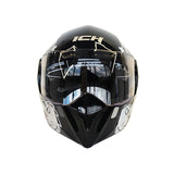 CASCO NIÑO ABATIBLE ICH 3110 WILD SOUL NEGRO BRILLANTE+GRIS