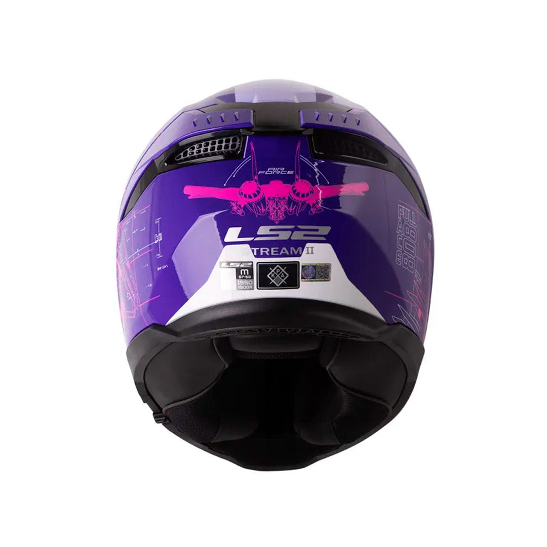 CASCO INTEGRAL LS2 FF808 STREAM II AIR_FORCE MORADO CLARO+OSCURO