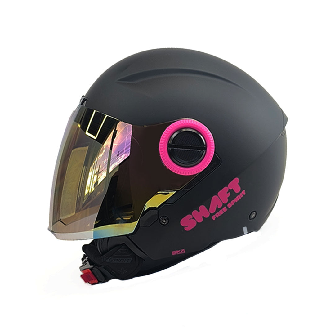 CASCO ABIERTO SHAFT 212 NEGRO+FUCSIA