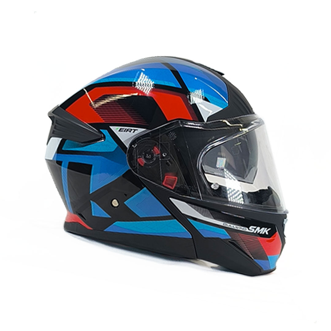CASCO ABATIBLE SMK GULLWING AVENTURE AZUL+ROJO+BLANCO