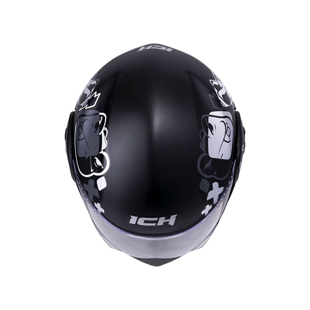 CASCO NIÑO ABATIBLE ICH 3110 WILD SOUL NEGRO MATE+GRIS