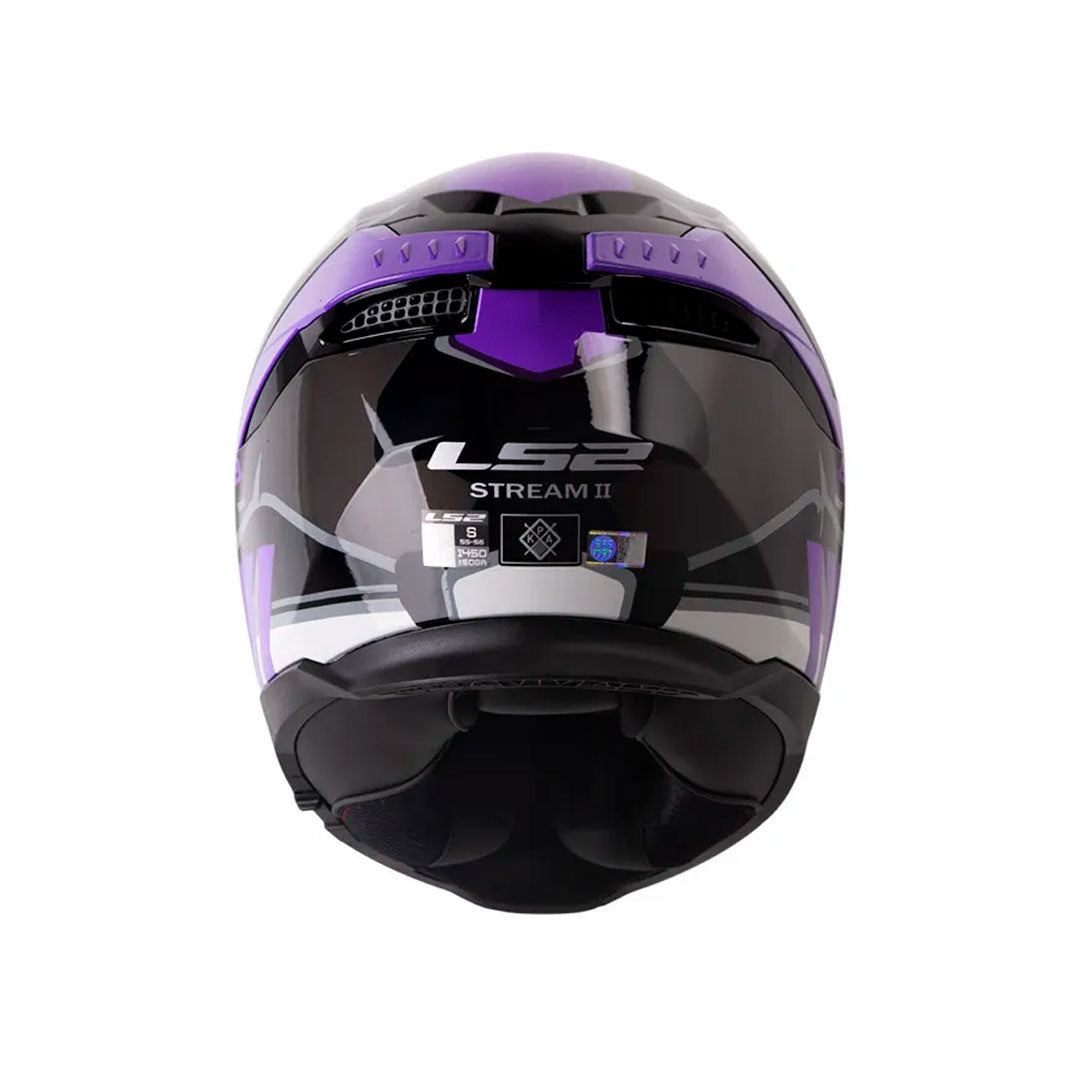 CASCO INTEGRAL LS2 FF808 STREAM II ELECE2 NEGRO+GRIS OSCURO