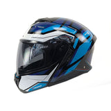 CASCO ABATIBLE KONTROL TROPPER BLANCO+AZUL CLARO+AZUL OSCURO