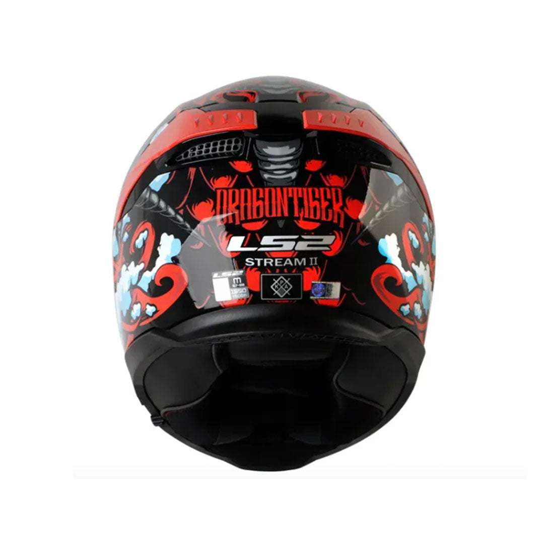CASCO INTEGRAL LS2 FF808 DRAGONTIGER NEGRO+ROJO