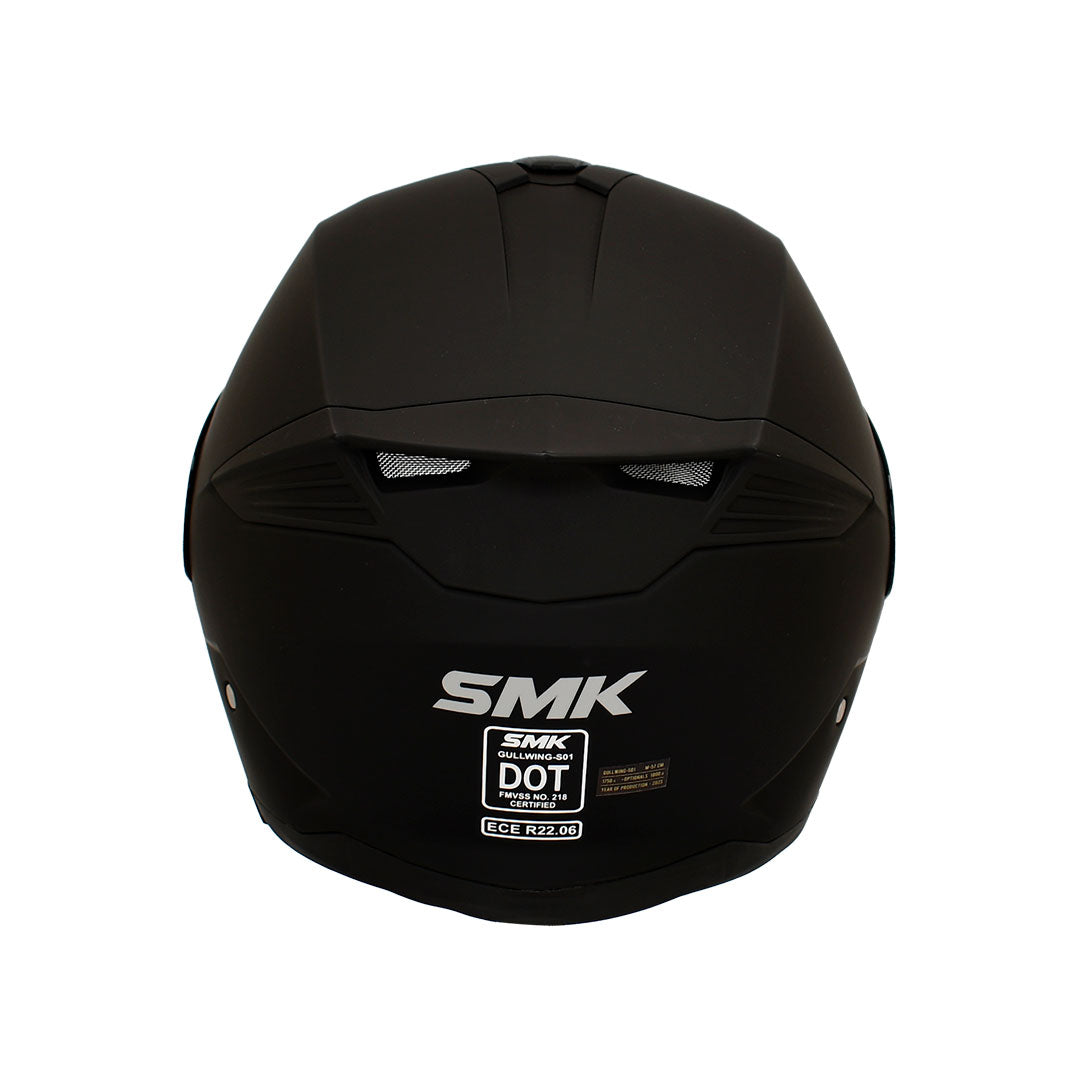CASCO ABATIBLE SMK GULLWING NEGRO MATE