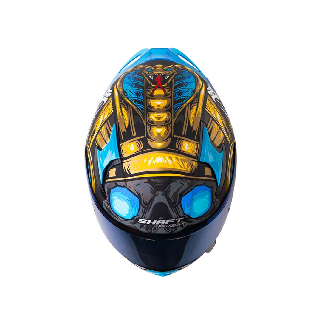 CASCO INTEGRAL SHAFT PRO 612 DV EVO FARAON NEGRO+AZUL