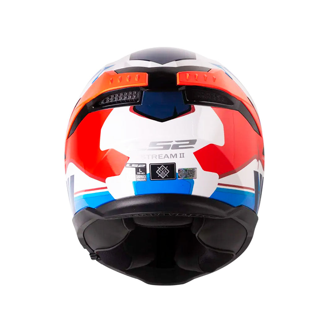 CASCO INTEGRAL LS2 FF808 STREAM II ELECE2 BLANCO+ROJO