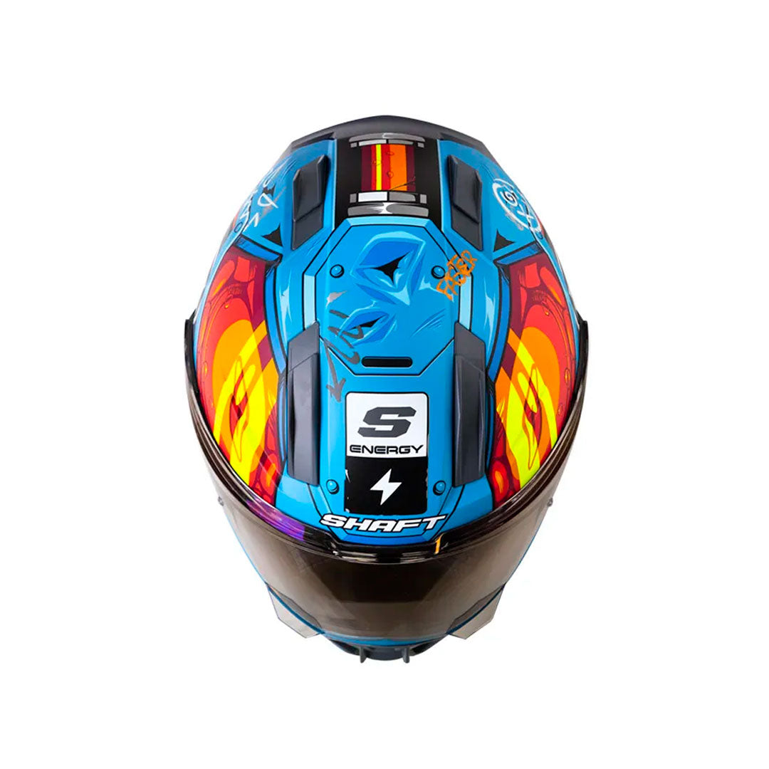 CASCO INTEGRAL SHAFT 596 GUNN AZUL+NARANJA