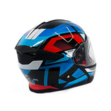 CASCO ABATIBLE SMK GULLWING AVENTURE AZUL+ROJO+BLANCO