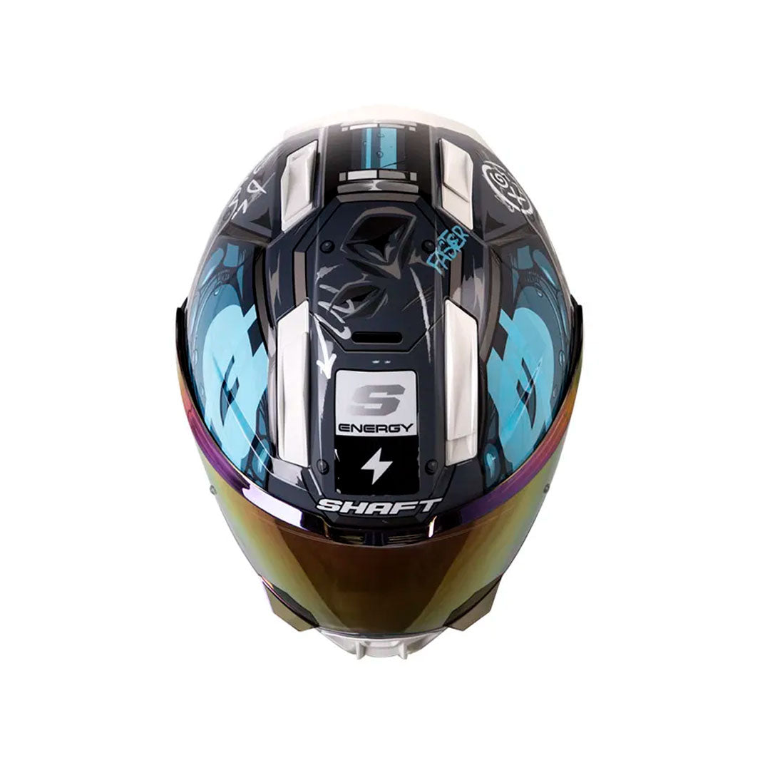 CASCO INTEGRAL SHAFT 595 GUNN GRIS OSCURO+AZUL