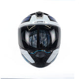 CASCO ABATIBLE KONTROL TROPPER BLANCO+AZUL CLARO+AZUL OSCURO