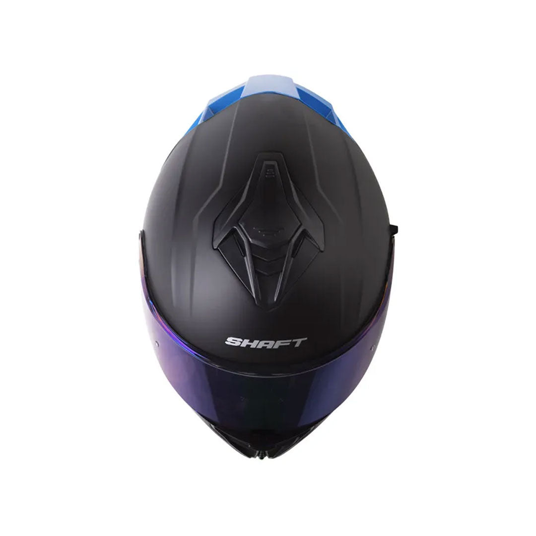 CASCO INTEGRAL SHAFT 598 GTR NEGRO MATE+AZUL OSCURO