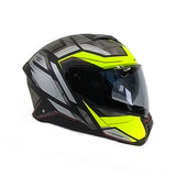 CASCO ABATIBLE KONTROL TROPPER D2 NEGRO+AMARILLO NEÓN