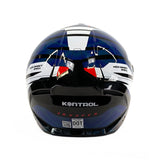 CASCO ABATIBLE KONTROL TROPPER D2 NEGRO BRILLANTE+ROJO+AZUL