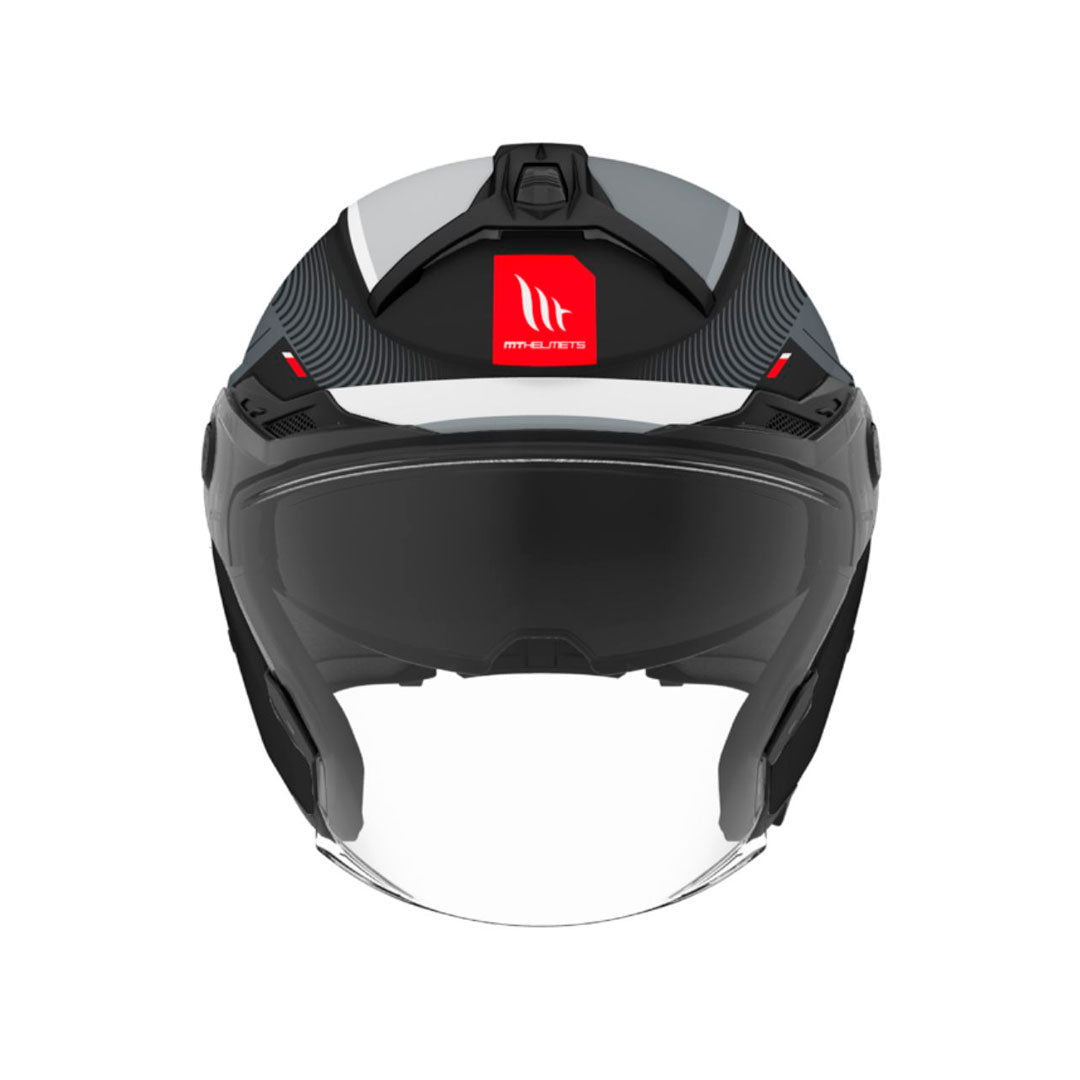 CASCO INTEGRAL MT OF515 SV COSMO SV SILENCE B2 GRIS MATE+BLANCO+ROJO