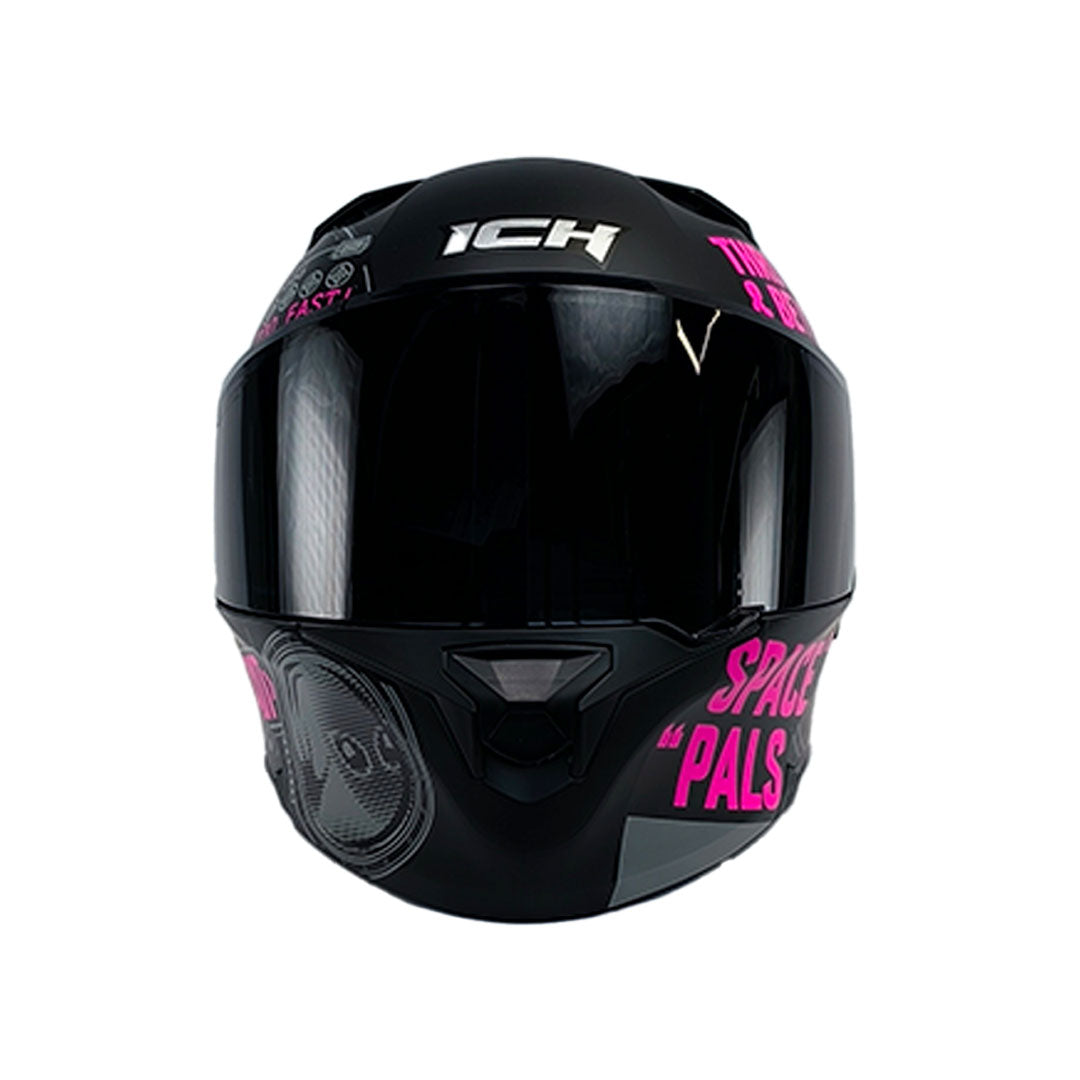 CASCO ABATIBLE ICH 3120 INFINITY NEGRO+FUCSIA