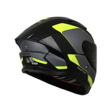 CASCO INTEGRAL SPARTAN PANTHER SV PLANO B3 GALE NEGRO+GRIS+VERDE NEÓN