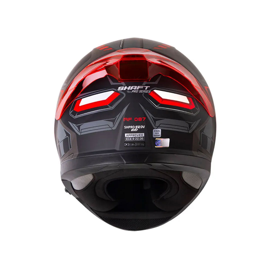 CASCO INTEGRAL SHAFT PRO 612 DV EVO AF087 GRIS OSCURO + ROJO
