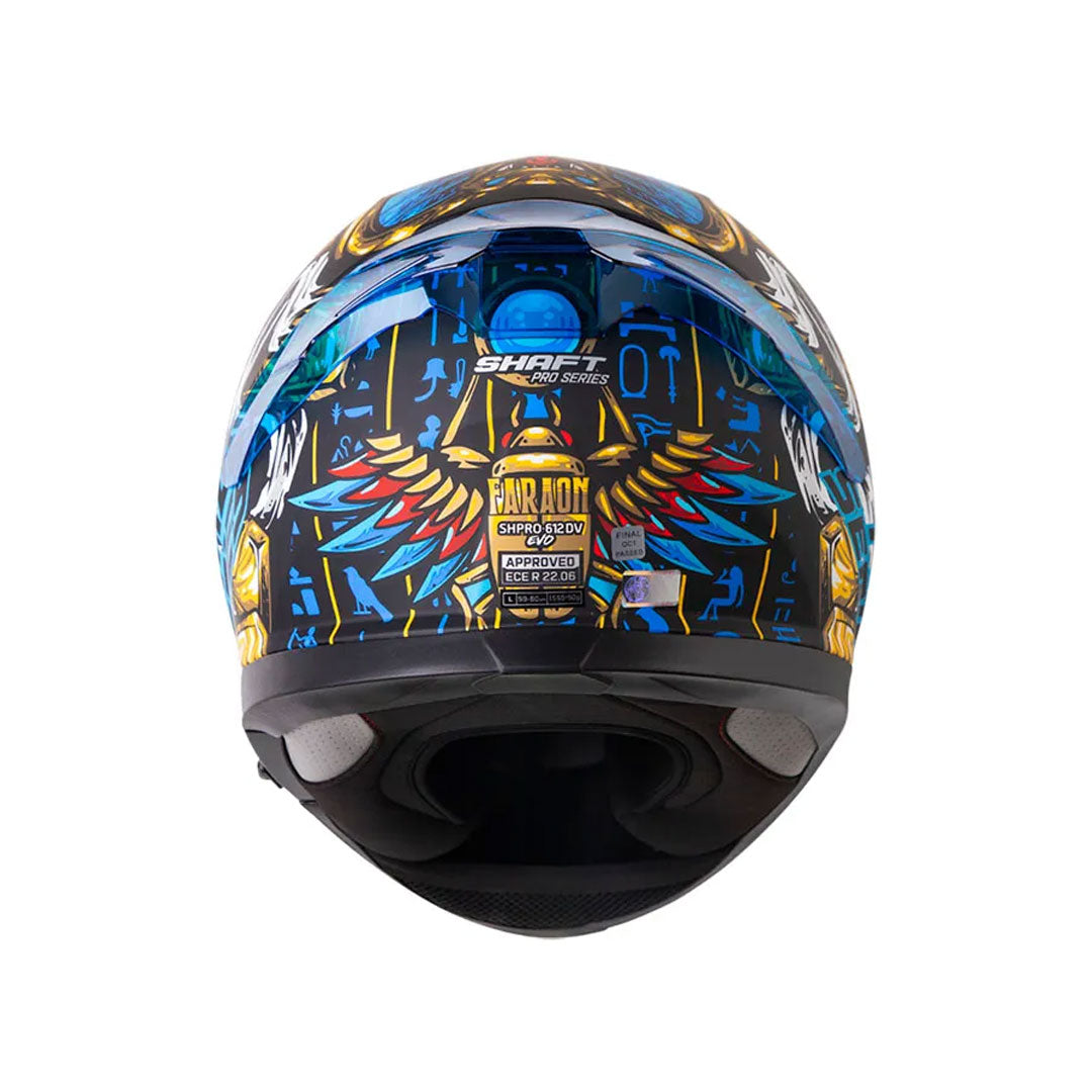 CASCO INTEGRAL SHAFT PRO 612 DV EVO FARAON NEGRO+AZUL