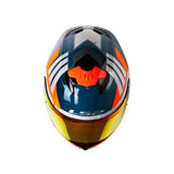 CASCO INTEGRAL LS2 FF808 STREAM II ELECE2 AZUL+NARANJA NEON