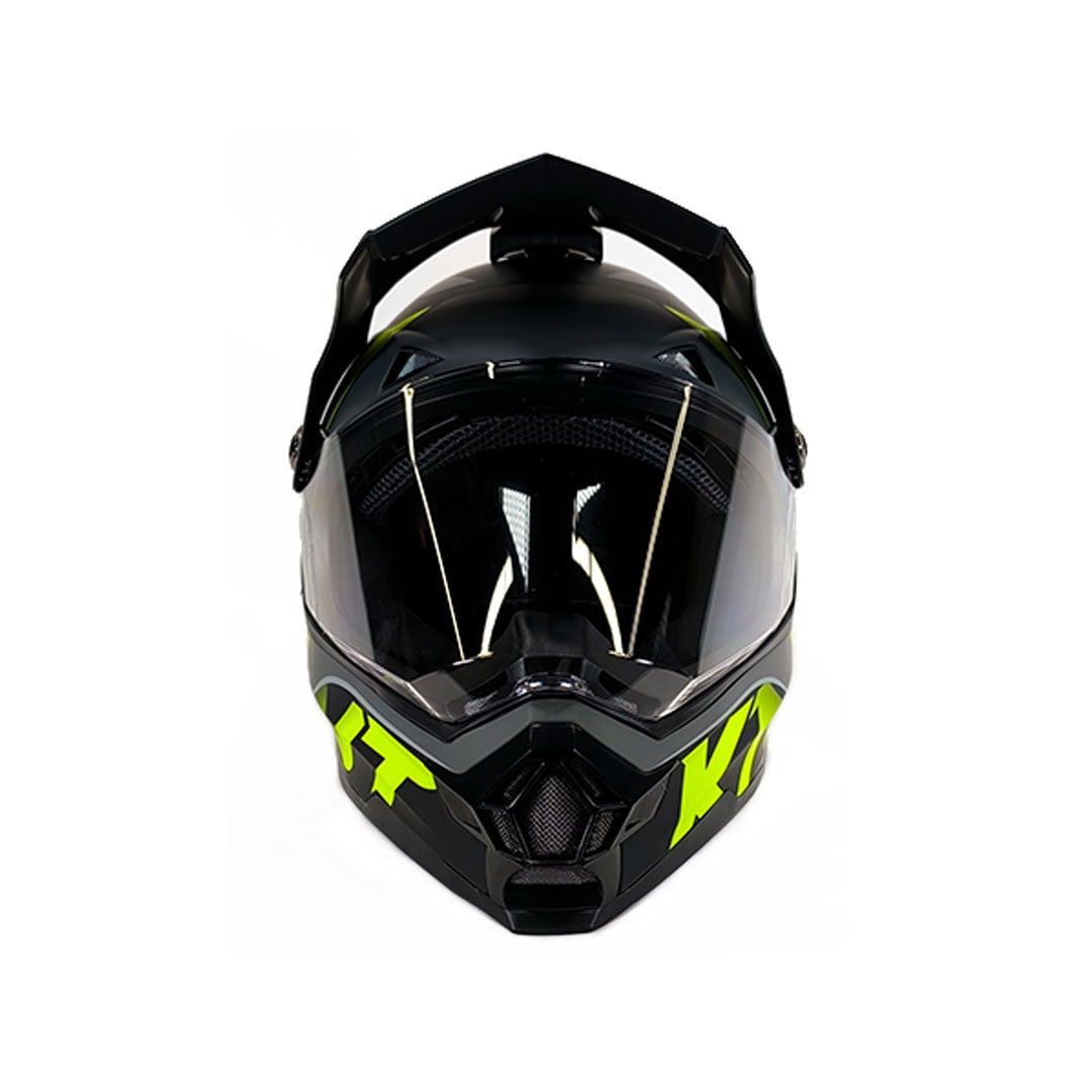 CASCO MULTIPROPÓSITO KONTROL 819 GS NEGRO MATE+GRIS+VERDE NEÓN