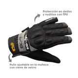 GUANTES ATOMIC RELOAD NEGRO+GRIS