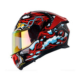 CASCO INTEGRAL LS2 FF808 DRAGONTIGER NEGRO+ROJO